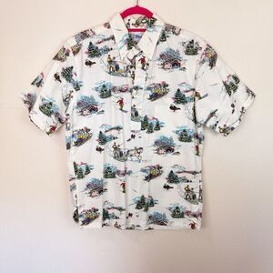 Reyn Spooner Holiday Vintage1991 White Snow Mele Kalikimaka Medium